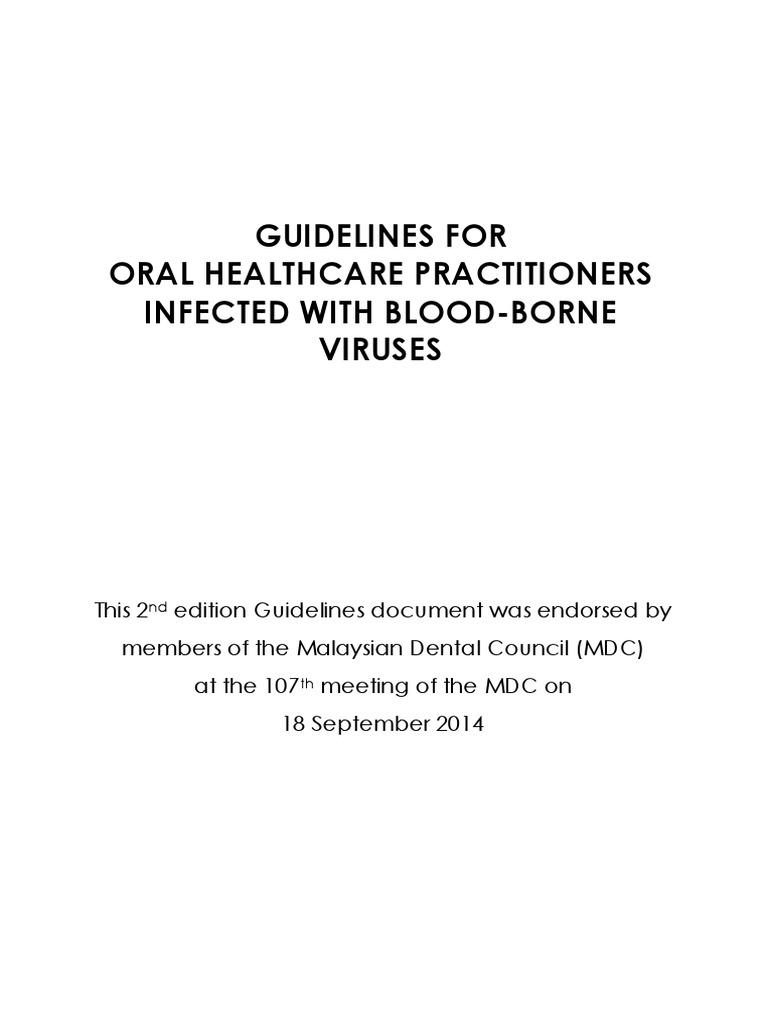 Hepatitis B Guidelines for Dentists | PDF | Hepatitis B | Hepatitis
