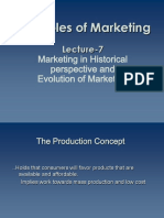 Principles of Marketing: Marketing in Historical Perspective and Evolution of Marketing