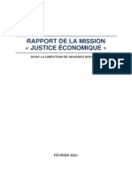 Rapport de La Mission Justice Économique