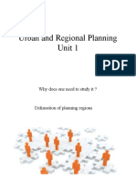 Urban and Regional Planning Unit 1: Why Does One Need To Study It ?