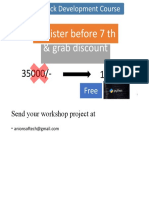 Full Stack Development Course: Register Before 7 TH & Grab Discount