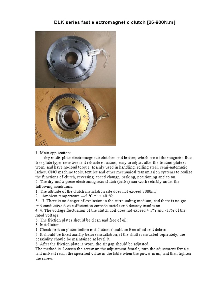 DLK Series Fast Clutch PDF