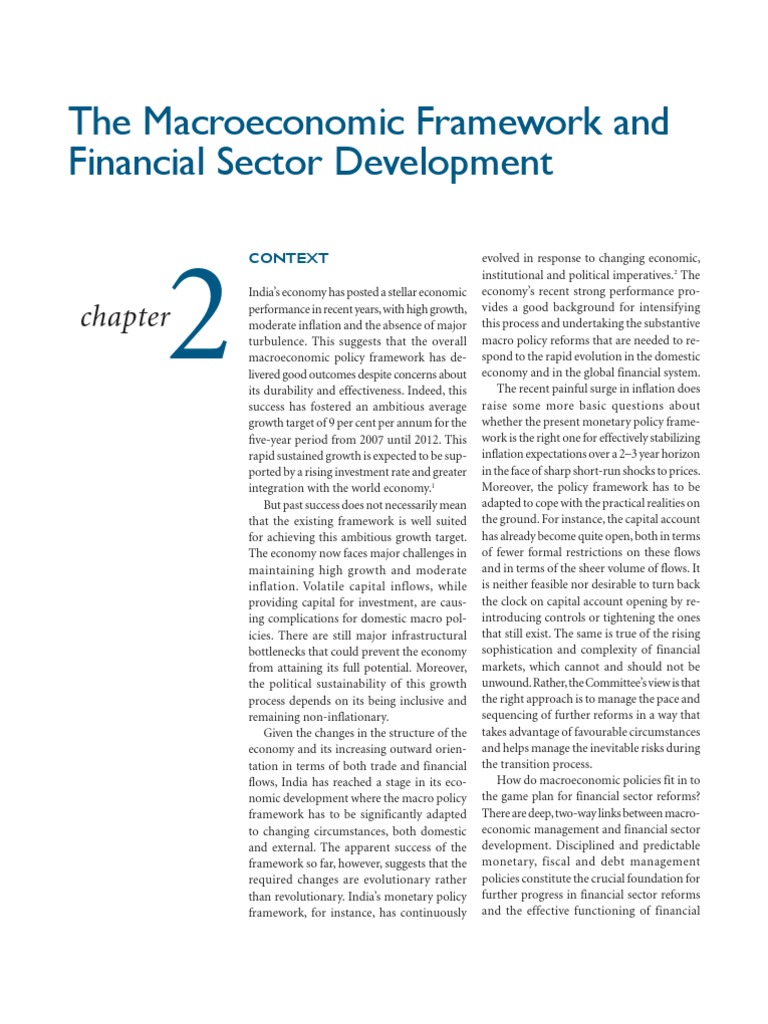 The Macroeconomic Framework and Financial Sector Development | PDF ...