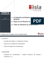 Introdução À Análise de Projetos de Investimento