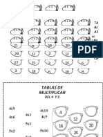 Tablas Multiplicar Recortable