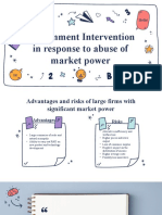 Government Intervention in Response To Abuse of Market Power