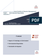 Subject:: Environment Studies & Disaster Management Topic: Semester: I