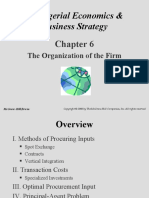 Managerial Economics & Business Strategy: The Organization of The Firm