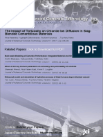 The Impact of Tortuosity On Chloride Ion Diffusion in Slag-Blended Cementitious Materials