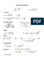 Propulsion Formula Sheet: Air Intake