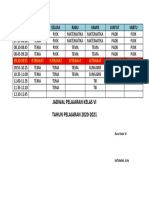 Jadwal Pelajaran Kelas 6