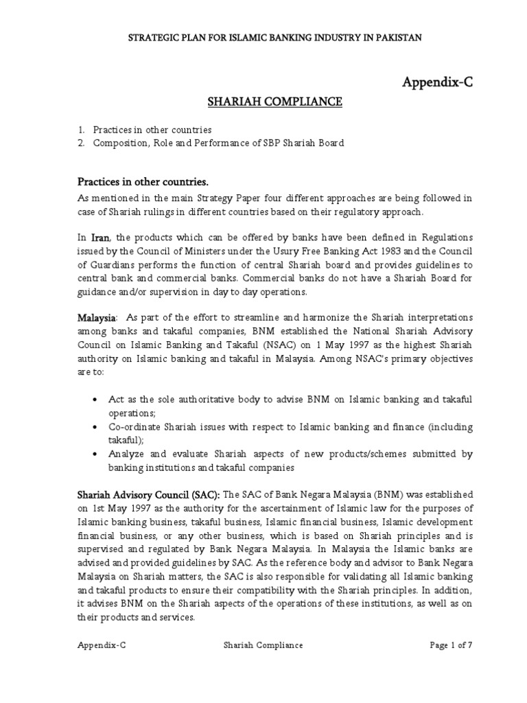 Appendix-C Shariah Compliance | PDF