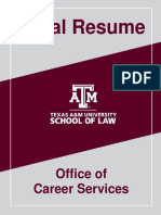 Legal Resume: Office of Career Services