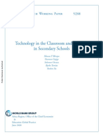 Technology in The Classroom and Learning in Secondary Schools