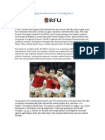 Rugby Football Union Tries Big Data