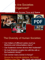 How Are Societies Organized?: Commonalities Across Time and Space