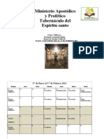 1.-Informe - Proyecto - Misionero - 18 Enero Al 18 Febrero