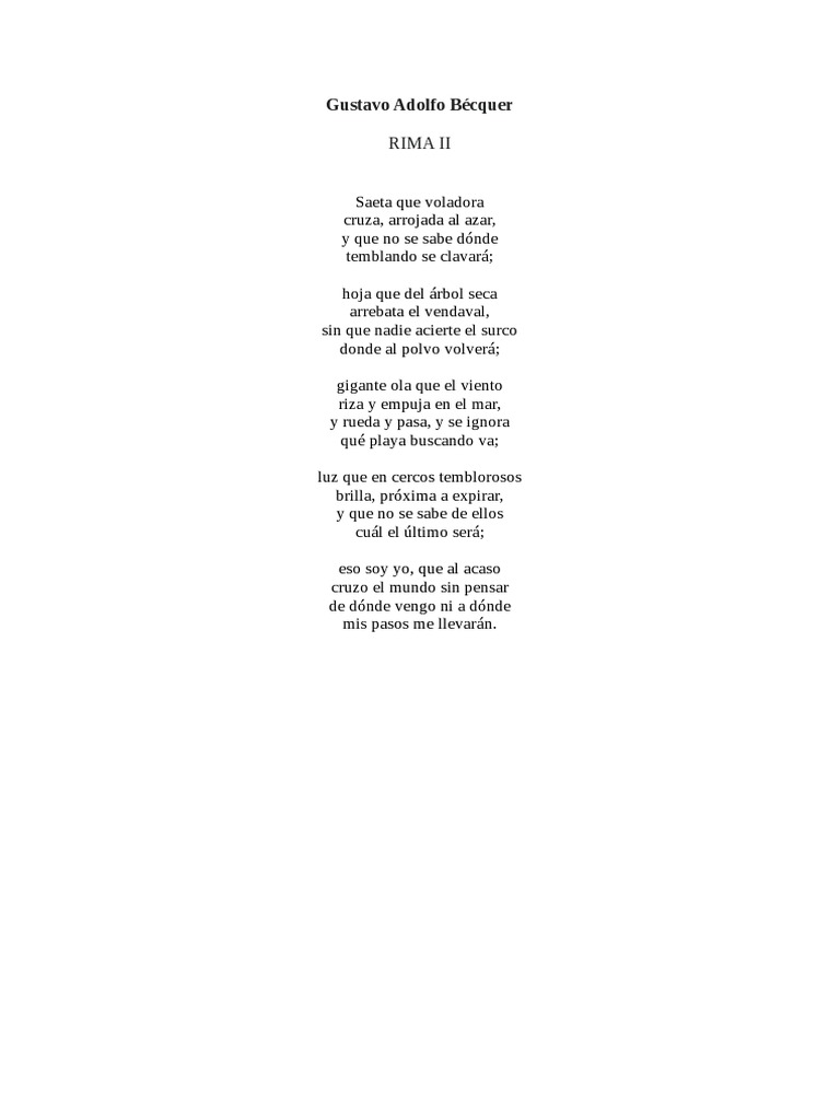 Rima II Bécquer | PDF