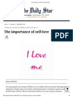 The Importance of Self-Love - The Daily Star