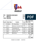 Your Grades for Y1T1