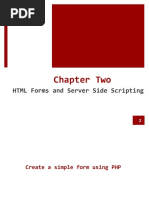 Chapter Two: HTML Forms and Server Side Scripting