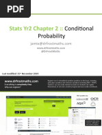 Stats Yr2 Chapter 2::: Conditional Probability