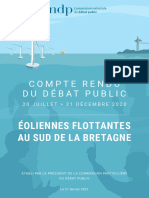 Compte Rendu Du Débat Public Sur Le Projet D'éoliennes Flottantes Au Sud de La Bretagne
