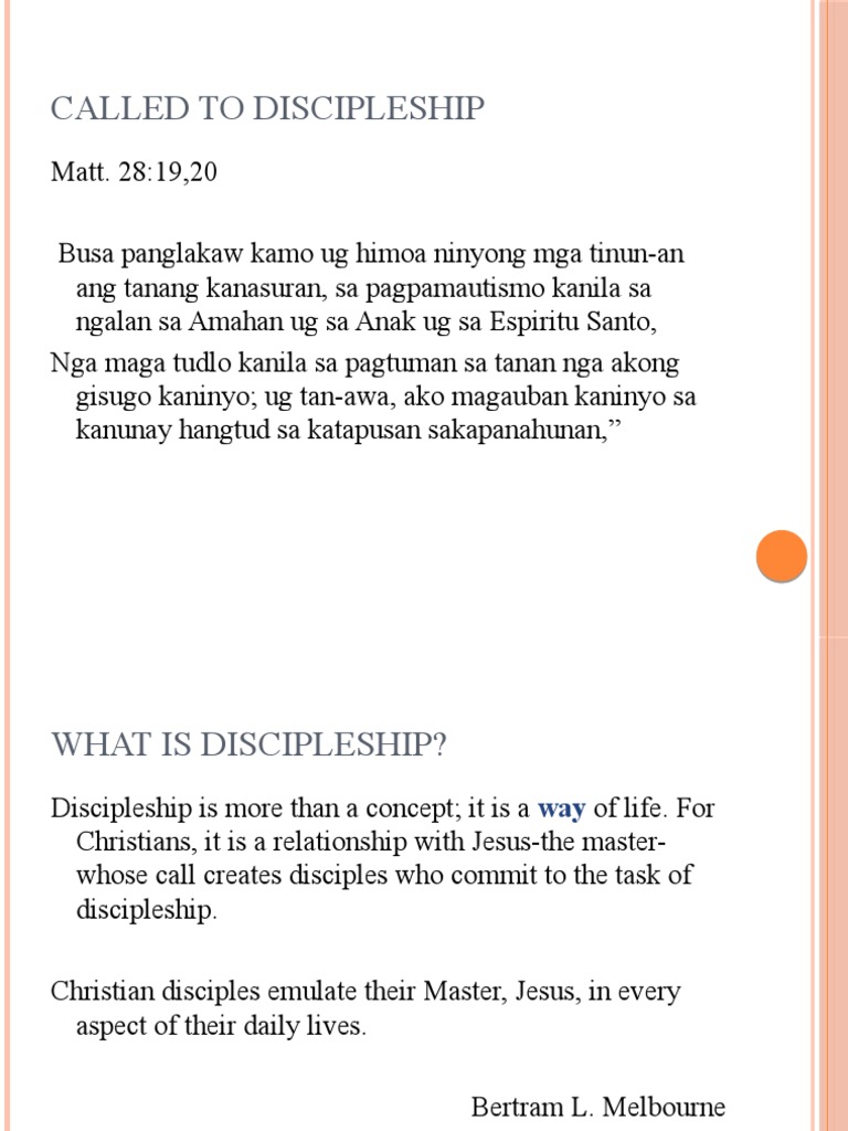 The Call to Discipleship in Christ | PDF | Disciple (Christianity ...