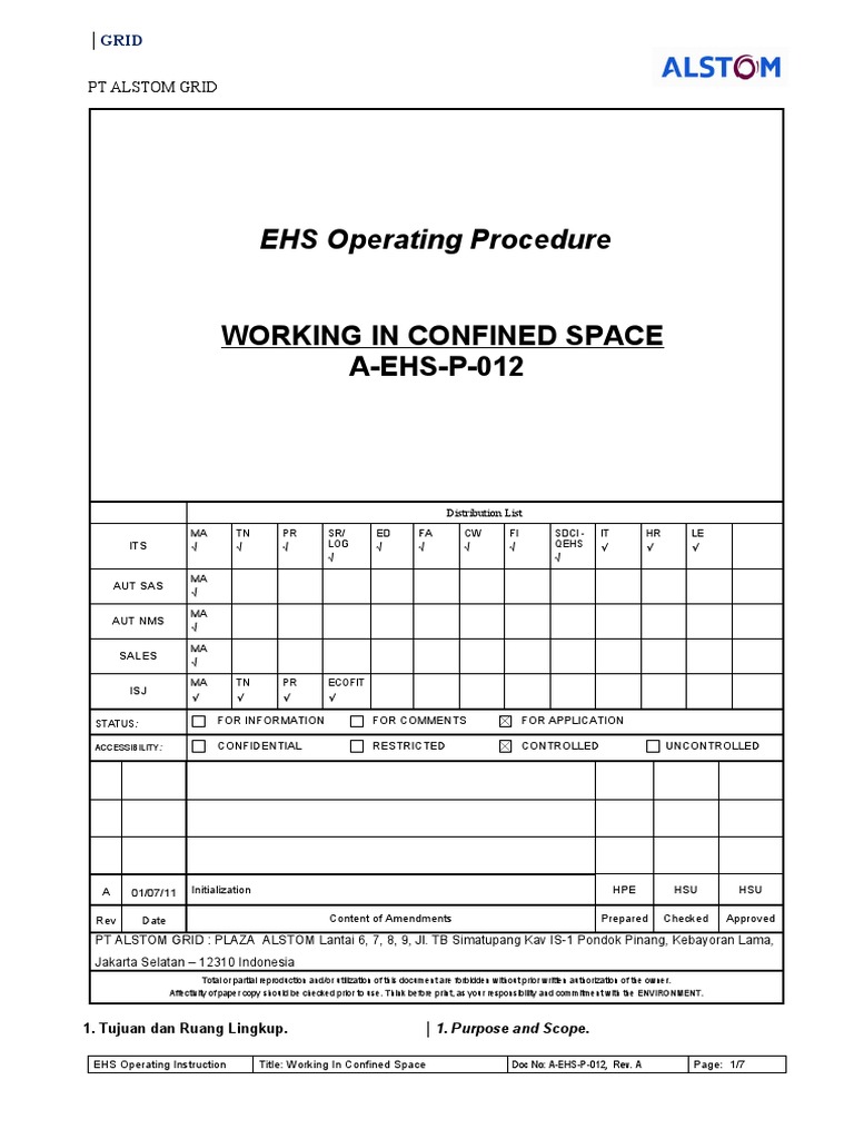 Confined Space Rescue Procedure | PDF | Combustion | Safety