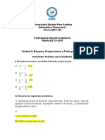 Matemática financiera I: Razones, proporciones y porcentajes