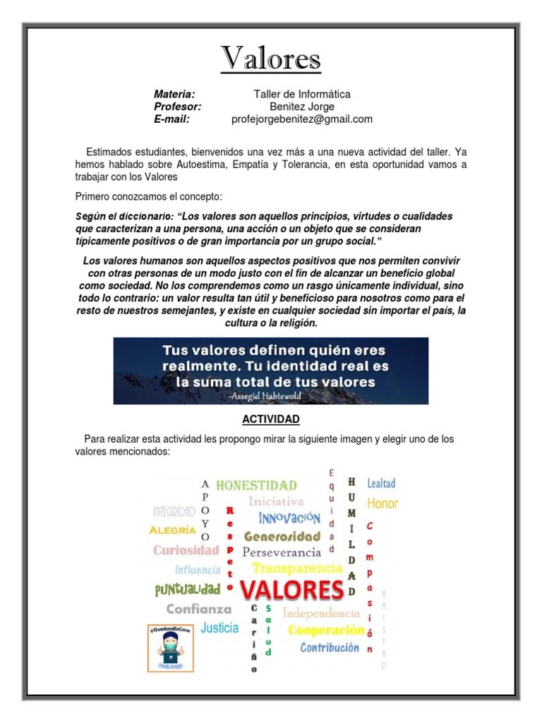 Valor Es | PDF | Crecimiento personal y profesional | Relaciones ...