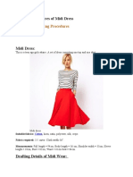 Drafting Procedures of Midi Dress