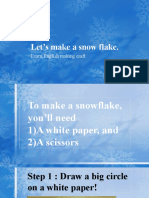 Let's Make A Snow Flake - Adults