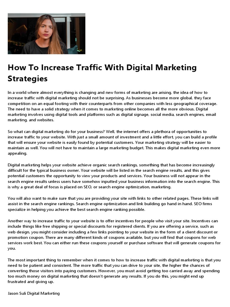Boost Website Traffic with Digital Marketing | PDF | Search Engine ...