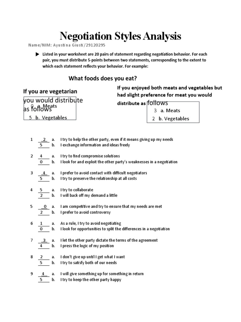 Analyzing Negotiation Styles | PDF | Negotiation | Social Psychology