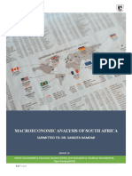 Macroeconomic Analysis of South Africa: Submitted To: Dr. Sangita Kamdar