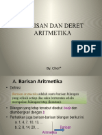 Barisan Dan Deret Aritmetika: By. Choi®