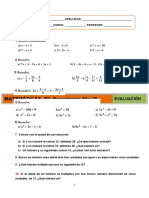 Mates 2º ESO - T6 Ecuaciones 1º y 2º