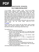 Panduan Penulisan Innote dan Footnote | PDF | Ilmu Sosial