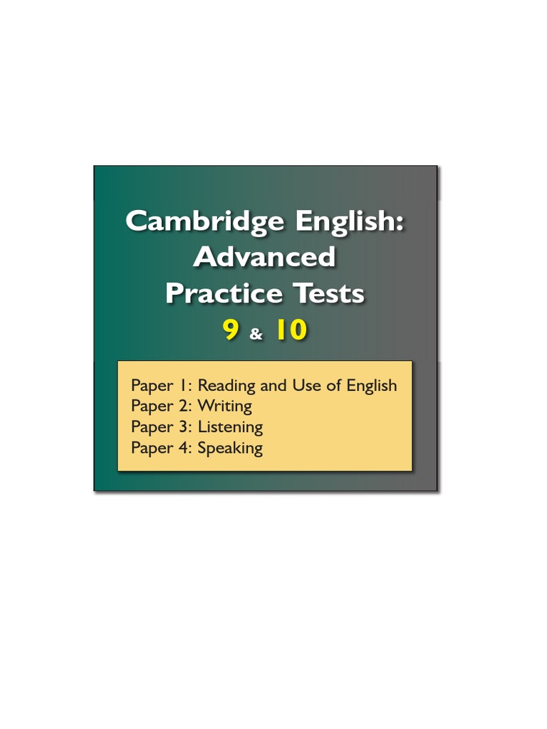 CAE Practice Tests 9 & 10 Overview | PDF | Wellness | Medical