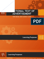 Functional Text of Advertisement: For Social and Science Class