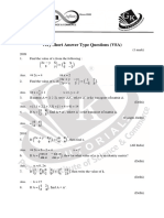 Very Short Answer Type Questions (VSA)