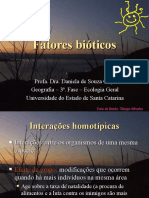 Fatores bióticos e interações ecológicas