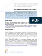 Parlamentul European - procedura electorală