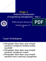 MRI Minggu 3 - Historical Development of Engineering Management - Part 2 - 2020