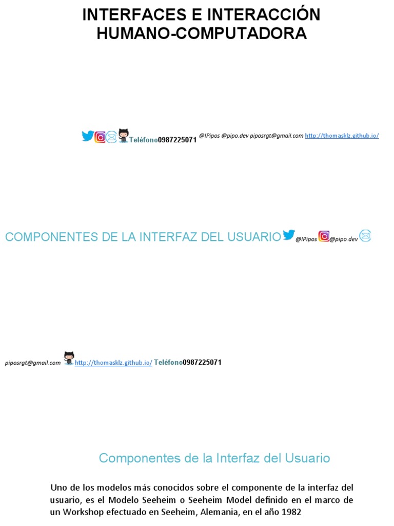 Componentes de Una Interfaz de Usuario PDF Interfaz de usuario La