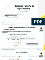 Estadística y diseño de experimentos: Introducción al curso de