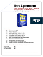 Resellers Agreement - PLR Articles