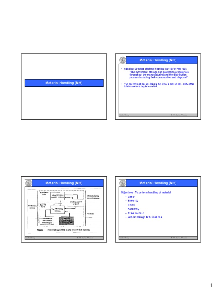 Material Handling System Design Guide | PDF | Supply Chain Management ...