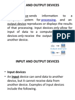 Input and Output Devices: Processing